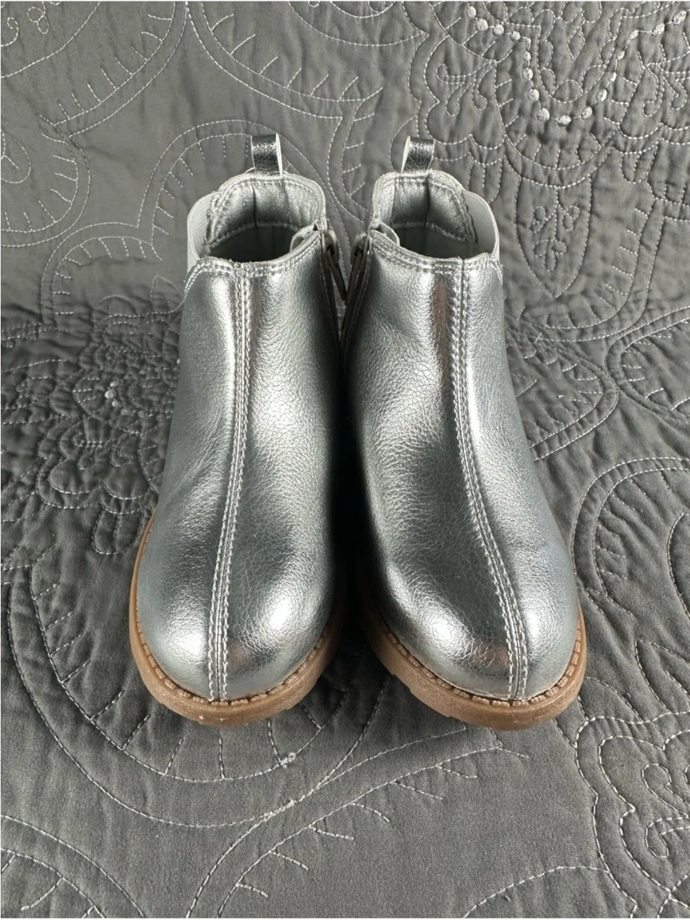 Carters Toddler Girls Silver Elia Booties NWT Size Toddler 8